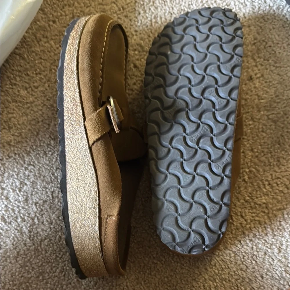 Birkenstock Brown Suede Clogs - Picture 2 of 2